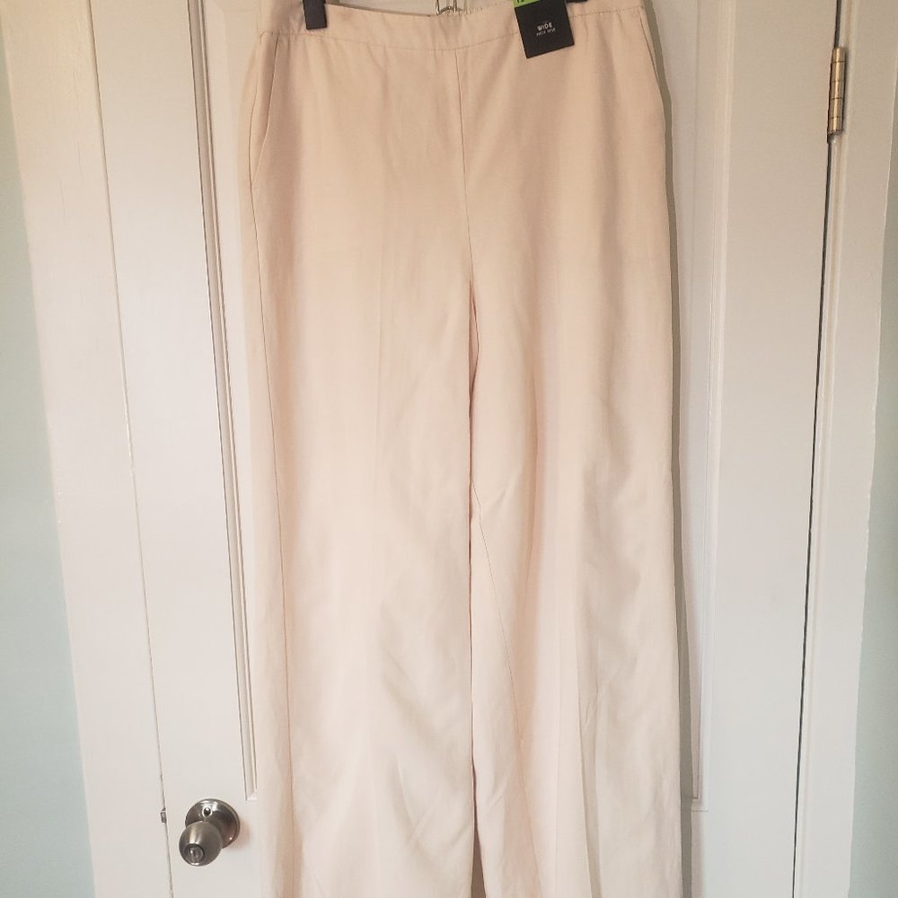 Ivory wide leg pants